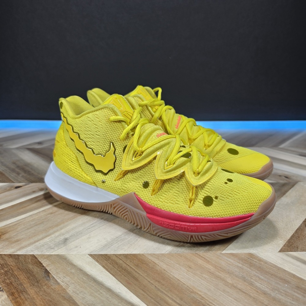 Nike Kyrie 5 SpongeBob Men's 9 Yellow Basketball Shoes CJ6951-700 2019